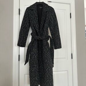 Express Black and White Textured Dress